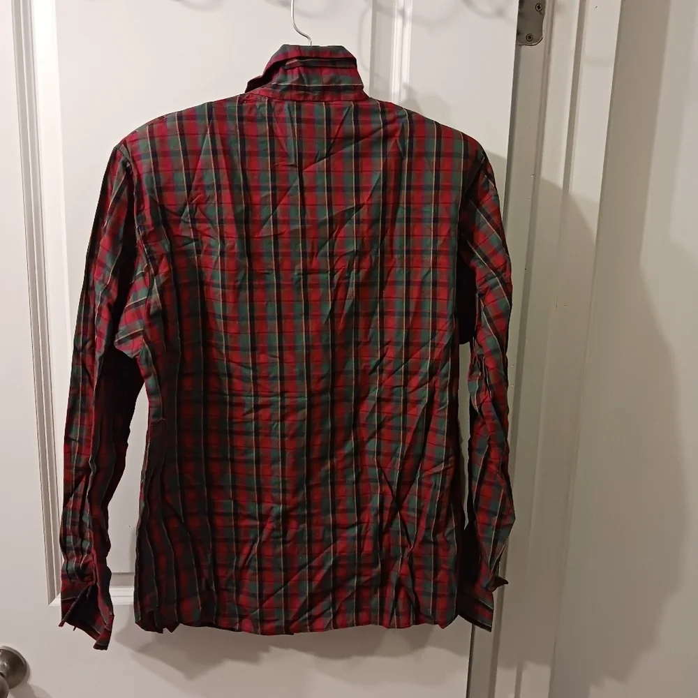 NWT Vintage Villager plaid button down shirt - Picture 3 of 9